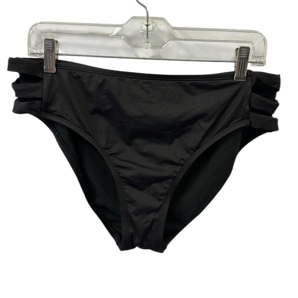 Apt 9 Black Swimsuit Bikini Bottom 3 Strap Sides Womens XL